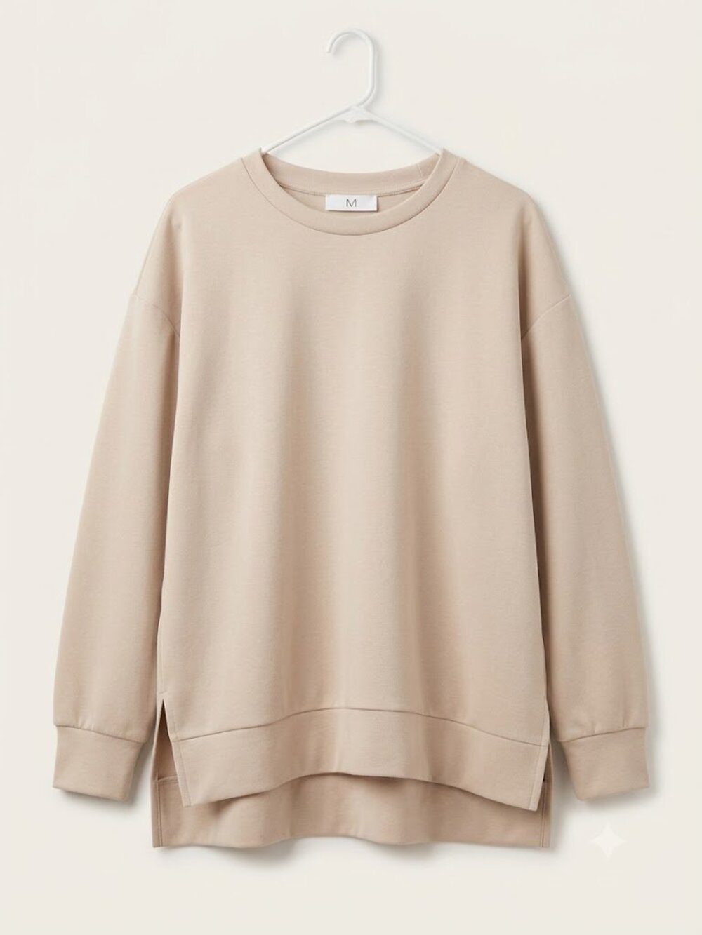 Magaschoni Women's Large Long Sleeve Top Cream Color